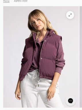 Thread & Supply Plum Quilted Puffer Vest